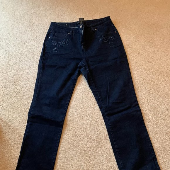 Blue embroidered jeans - Picture 3 of 3